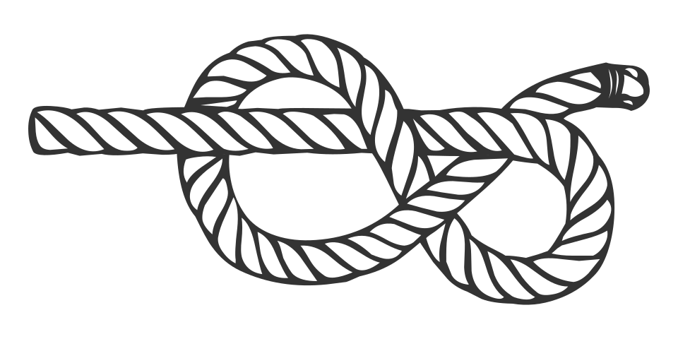 Diagram of a figure-eight stopper, loosely tied